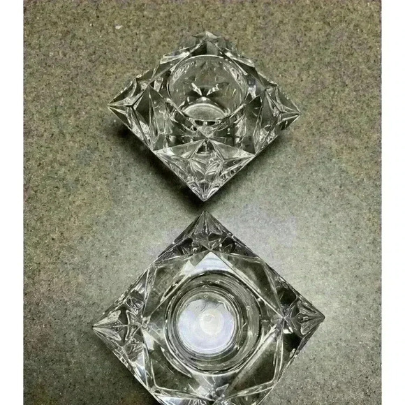 Crystal PartyLite Quad Prism votive candle holders - Picture 2 of 4